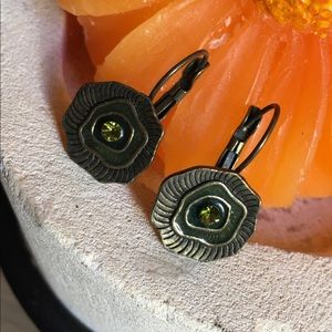 3 for 15! Vintage Brass Crystal Earrings